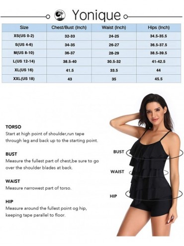 Racing 3 Piece Athletic Tankini Swimsuit for Women Sport Swimwear with Boyshort Tank Top with Bra and Shorts - CS18ATS09WD $3...