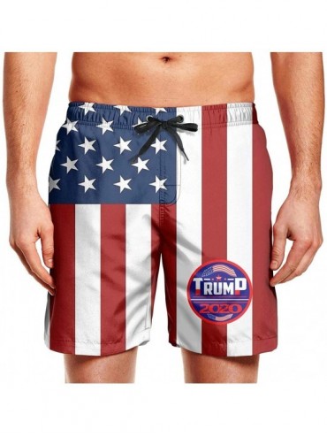 Trunks Trump 2020 Face Re-Elect Board Shorts Printed Swim Trunks for Men - Trump 2020 American-10 - C8196RGI0CE $27.28