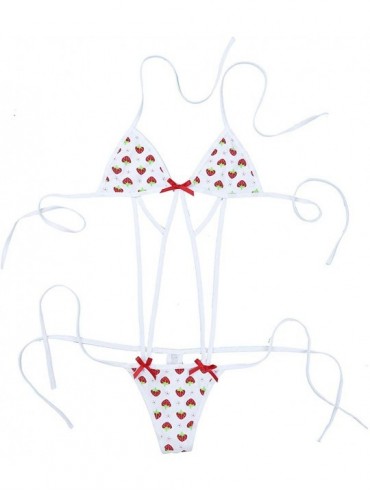 One-Pieces Women Strawberry Micro Monokini Bikini Mini Slingshot Swimsuit Extreme Beachwear - Type a - CV18RONA79C $17.40