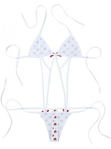 One-Pieces Women Strawberry Micro Monokini Bikini Mini Slingshot Swimsuit Extreme Beachwear - Type a - CV18RONA79C $17.40