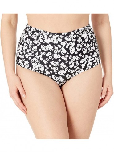 Bottoms Women's Plus-Size High Waist Side Shirred Bikini Swim Bottom - Itsy Ditsy Floral Print - C518K2L740S $70.53
