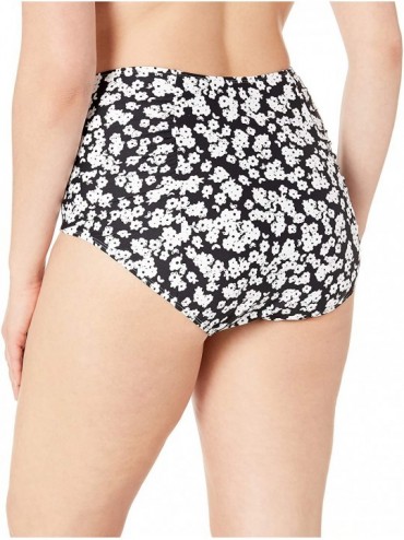 Bottoms Women's Plus-Size High Waist Side Shirred Bikini Swim Bottom - Itsy Ditsy Floral Print - C518K2L740S $48.31