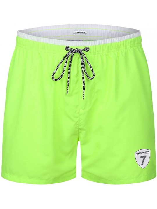 Trunks Mens Swim Trunks Quick Dry Swim Shorts with Mesh Lining Swimwear Bathing Suits - Short-green - C018R6Y2DKC $12.88