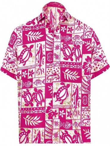 Cover-Ups Men's Loose Casual Short Sleeve Aloha Hawaiian Shirt - Ghost White_w127 - CF1808S36TI $43.94