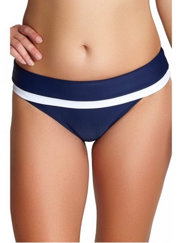 Tankinis Women's Plus Size Anya Cruise Classic Swim Bikini - Navy/White - CJ1879ZECC4 $62.32