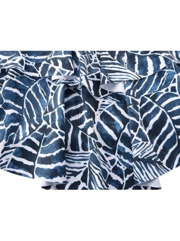 Sets Women's Tankini Set Ruffle Swimwear Two Pieces Swimsuit - Leaf Printed - CU196DDDOGC $22.43