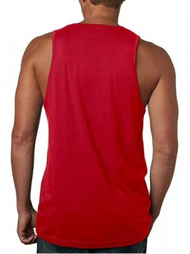 Racing Men's Adult Garment-Dyed Tank Top Heavy/Core Cotton Vest Top Relaxed Fit Ultra Soft Sleeveless Quick-Dry T-Shirt - Red...