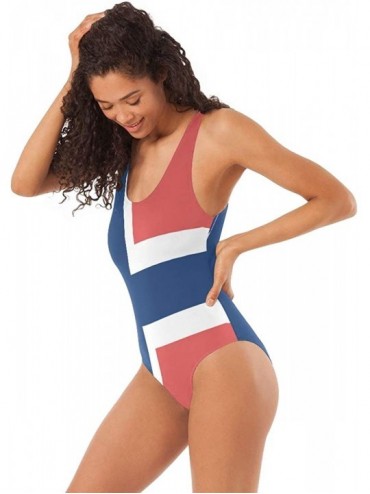 One-Pieces Women's One-Piece Swimsuits Pizza Flag Backless Bikini Sexy Ladies Summer Beach Swimwear Bathing Suit - Black07 - ...