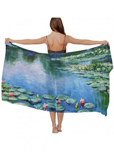 Cover-Ups Women Fahion Swimsuit Bikini Cover Up Sarong- Party Wedding Shawl Wrap - Water Lilies Monet Painting - CM19C6N7Z9H ...