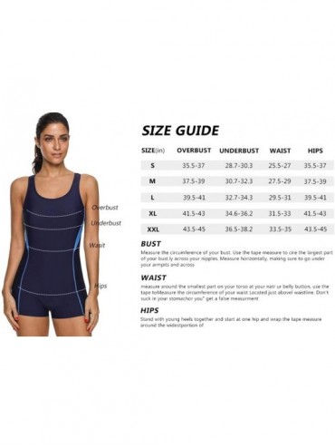 Racing Chlorine Resistance Athletic One Piece Swimsuits for Women UPF 50+ Sports Bathing Suits - Navy - C718NUHLTRL $20.27