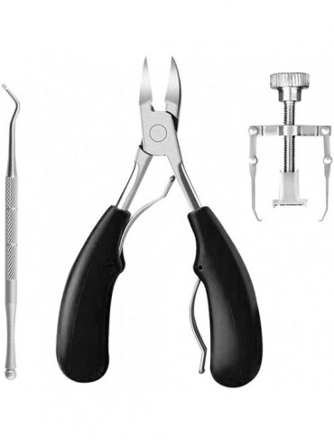Tankinis Toenail Clippers for Thick- Fungal or Ingrown Toenails- Easy Grip Plastic Handle Style Toenail Scissors - Black - CG...