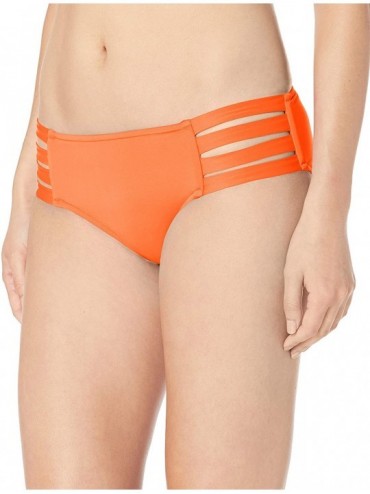 Tankinis Women's Multi Strap Hipster Bikini Bottom Swimsuit - Active Cantaloupe - CW18T0227HH $76.56