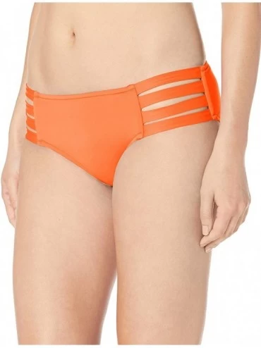 Tankinis Women's Multi Strap Hipster Bikini Bottom Swimsuit - Active Cantaloupe - CW18T0227HH $65.12