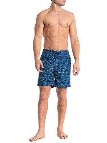 Trunks Mens Swim Trunks w Mesh Lining Swimming Bathing Fixed Waistband Suit - Navy Star Bright - CU18Q7ZLZ9M $22.19