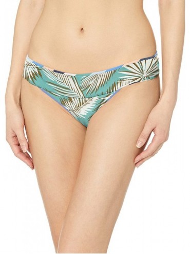 Tankinis Women's Bandana Reversible Signature Cut Bikini Bottom Swimsuit - Praia Du Forte Blue Shimmer/Stripe - CN18L8O3DI0 $...
