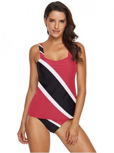 Sets Flag of Texas State Womens Two Piece Bikini Set Swimwear Beachwear - Flag of Trinidad and Tobago - CB18TRMZOW9 $61.04