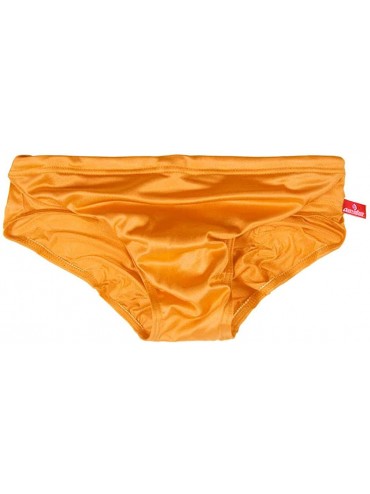Briefs Mens Swim Briefs Sexy Bikini Flowers Print Swimwear with Drawstring - A-orange - C4196HGD4Z9 $17.74