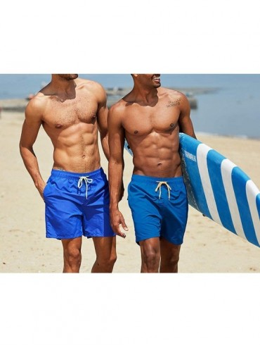 Board Shorts Swimwear Swim Shorts Trunks Beach Board Shorts Swimming Pants Swimsuits - Light Blue - C518U53CA88 $45.35