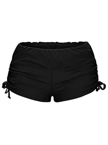 Bottoms Women Swim Boyleg Shorts Athletic Slim Fit Bikini Water Board Short Bottoms - Black - CL18RGIXYA7 $14.18