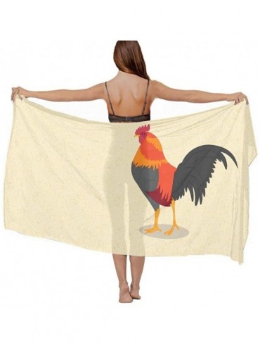 Cover-Ups Women Chiffon Scarf Shawl Wrap Sunscreen Beach Swimsuit Bikini Cover Up - Big Cock - CJ190HI4ONL $44.49