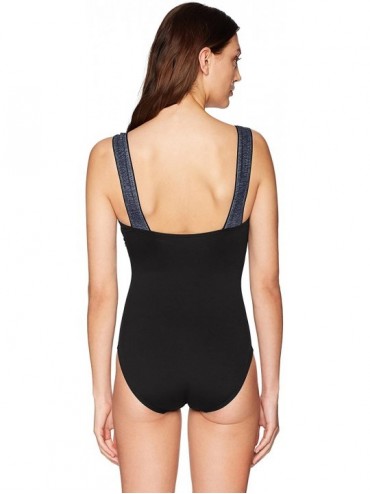 Racing Women's Mantra Square Neck Controlfit - Black - C3185XDKWMY $55.64