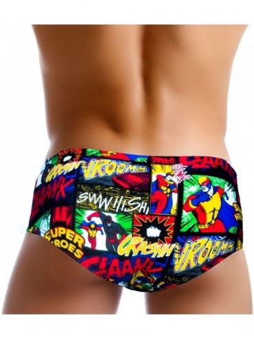 Briefs Men Swimwear Swim Briefs Bikini Board Surf Shorts Boxer Trunks Swimsuits Red - Xf19 - CD12MXP0XWP $32.04