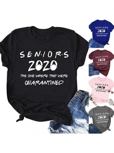 One-Pieces 2020 Fashion Letter Tshirt for Women- Funny Letters Print Casual Tees Tops-Women Summer Top- Women Blouse - Wine -...