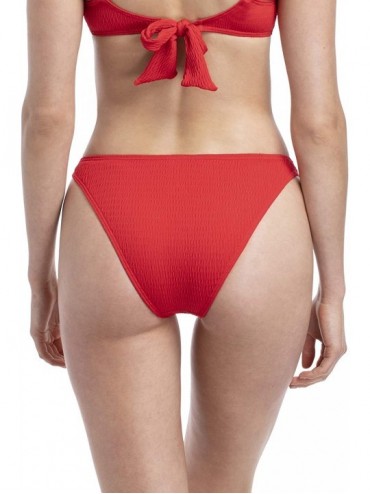Tankinis Women's Swimwear Mid-Rise Bikini Bottom - Red - CR18TOE05ZQ $12.59