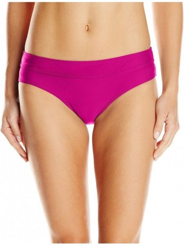 Tankinis Women's Ramba Swim Bottoms- Hipster Briefs with Thick Elastic Band - Rich Fuchsia - C911ZUNVGYD $80.41