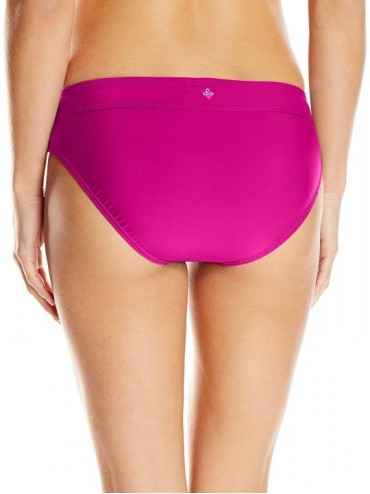 Tankinis Women's Ramba Swim Bottoms- Hipster Briefs with Thick Elastic Band - Rich Fuchsia - C911ZUNVGYD $46.72