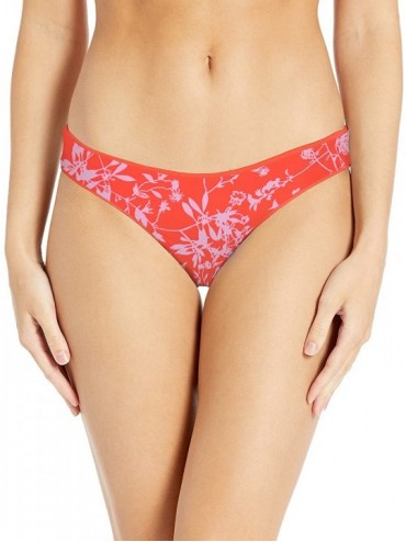Bottoms Women's Sublime Reversible Cheeky Cut Bikini Bottom Swimsuit - Coral Reef Orange/Botanical Floral - C118Y67WGCD $29.00