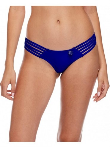 Tankinis Women's Smoothies Amaris Solid Cheeky Coverage Bikini Bottom Swimsuit - Abyss - CB12NH4ASJF $74.05