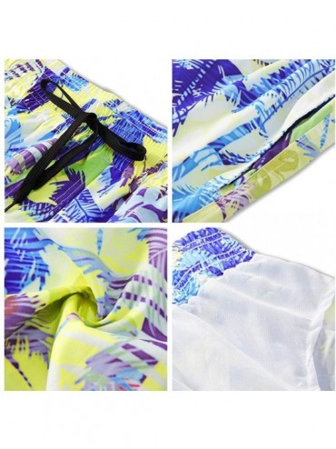 Board Shorts Men's Camouflage Printing Quick Dry Beach Board Shorts Swim Trunks - Rainbow Abstract - C518OWM56TX $29.40