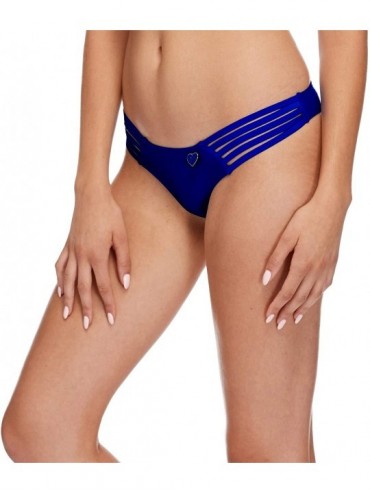 Tankinis Women's Smoothies Amaris Solid Cheeky Coverage Bikini Bottom Swimsuit - Abyss - CB12NH4ASJF $35.07