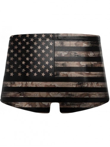 Board Shorts Astronaut and Alien Robot Men Swimwear Swimsuits Surf Board Boxer Shorts Trunks - American Flag With Desert Camo...