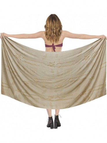 Cover-Ups Womens Plus Size Sarong Swimsuit Cover Up Summer Beach Wrap Full Long F - Brown_b264 - CE18065QRGN $17.56
