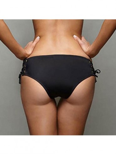 Sets Women's 2PCS Bikini Set Swimsuits Tankini Top Bandage Swimwear Push Up Padded Bathing Suit - Bottom - CZ18D8CY268 $10.43