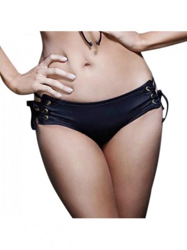 Sets Women's 2PCS Bikini Set Swimsuits Tankini Top Bandage Swimwear Push Up Padded Bathing Suit - Bottom - CZ18D8CY268 $10.43