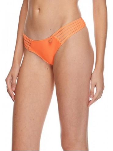 Sets Women's Smoothies Amaris Solid Cheeky Coverage Bikini Bottom Swimsuit - Mango - CD18HWKHNUX $29.12