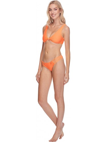 Sets Women's Smoothies Amaris Solid Cheeky Coverage Bikini Bottom Swimsuit - Mango - CD18HWKHNUX $29.12