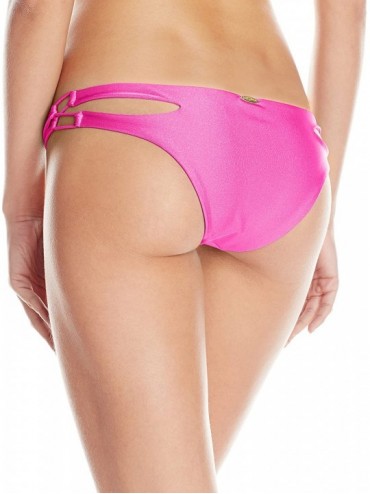 Bottoms Women's Borrachera De Mar Zig Zag Open Side Moderate Bikini Bottom - Too Hot Miami - CC11UI1ZOLN $31.87