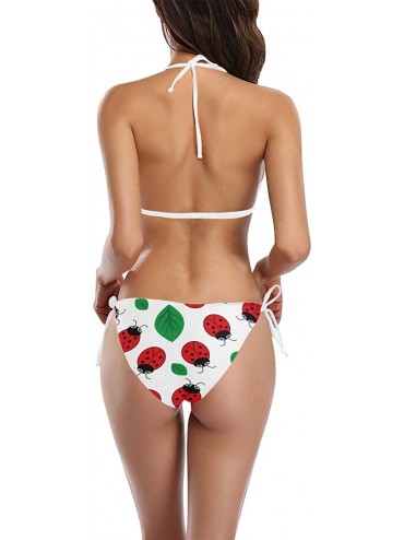 Sets Cherry Sexy Halter Bikini Swimsuit (Front Buckle) for Women - Design15 - CS18T9O22YH $30.08