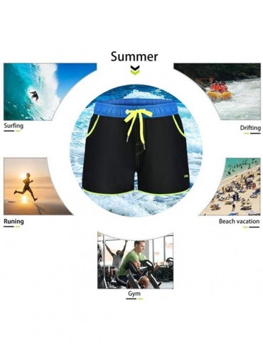 Trunks Men's Swimwear Shorts Surf Swimsuit Swim Trunks - Black - C618QOUEA7Z $12.98