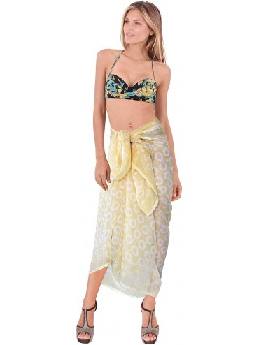 Cover-Ups Women's Hawaii Sarongs for Women Plus Size Beach Wrap Skirt Full Long D - Autumn Yellow_s320 - C912BE7XDKD $17.64