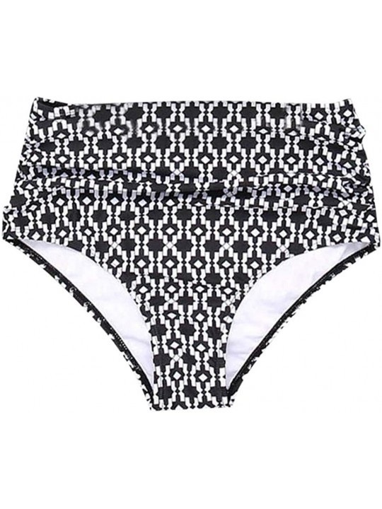 Tankinis Women's High Waisted Bikini Swim Pants SFE Fashion Printing Bottom Swimsuit Swimwear Bathing Monokinis Shorts Gray -...