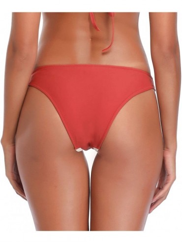 Tankinis Bandeau Bikini Swimsuit for Women Push Up Womens Bathing Suits Removable Straps Beach Sexy Swimwear Brownish Red Bot...