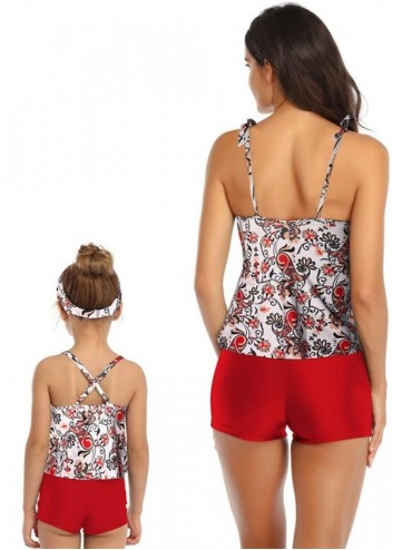 Sets Mother and Daughter Swimwear Family Matching Swimsuit Girls Swimwear - 03-red - CP196EMECGL $25.13