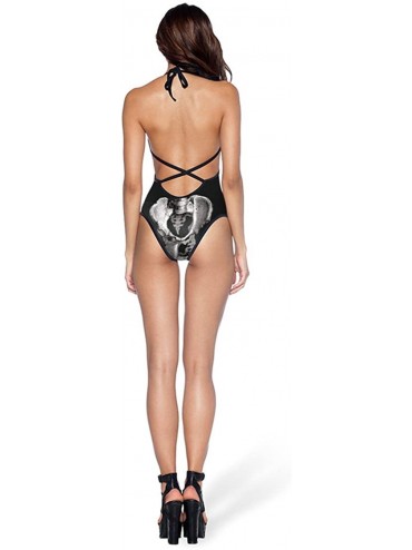 One-Pieces Women Halloween Skull Costume Printing Skeleton Cosplay Jumpsuit Romper - Print 52 - CG18C0WO0OU $14.30