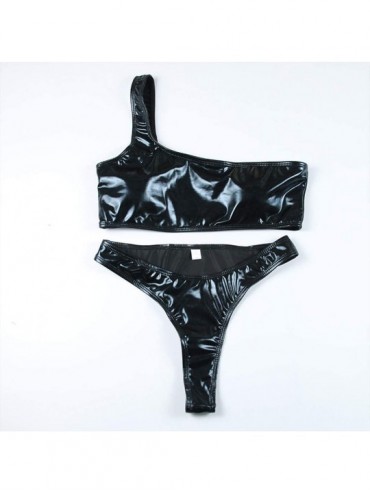 Sets 2020 Sale Womens Bikini Sets- Low Waist Brazilian Two Piece Swimwear Halter Swimsuit Solid Beach Bathing Suits - CH19685...
