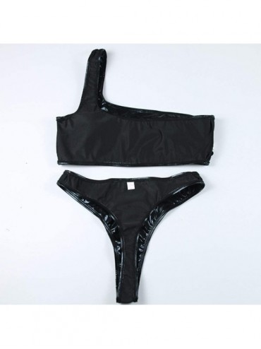 Sets 2020 Sale Womens Bikini Sets- Low Waist Brazilian Two Piece Swimwear Halter Swimsuit Solid Beach Bathing Suits - CH19685...